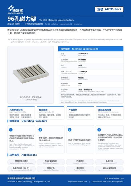 AUTO-96-5 96孔磁力架 产品彩页