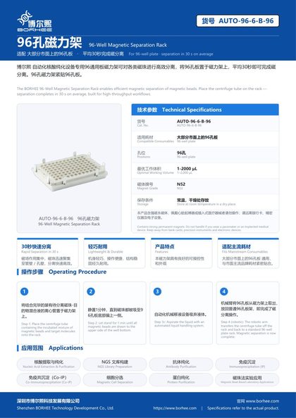 AUTO-96-6-B-96 96孔磁力架 产品彩页