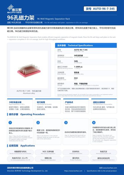 AUTO-96-7-345 96孔磁力架 产品彩页
