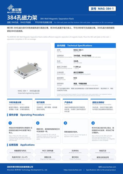 MAG-384-1 384孔磁力架 产品彩页