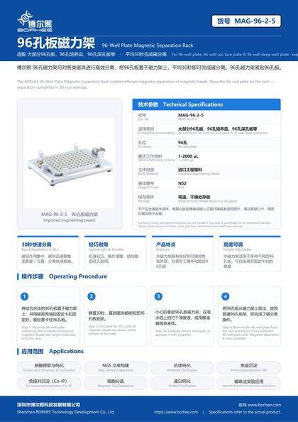 MAG-96-2-5 96孔板磁力架 产品彩页