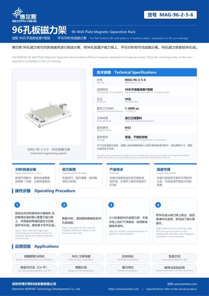 MAG-96-2-5-6 96孔板磁力架 产品彩页