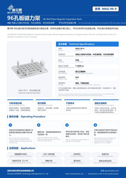 MAG-96-9 96孔板磁力架 产品彩页