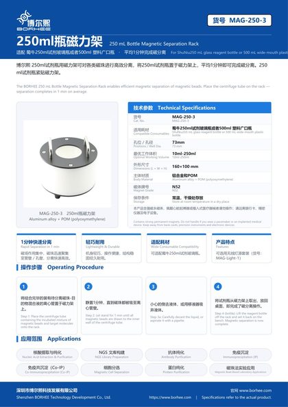 MAG-250-3 250ml瓶磁力架 产品彩页