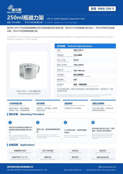 MAG-250-5 250ml瓶磁力架 产品彩页